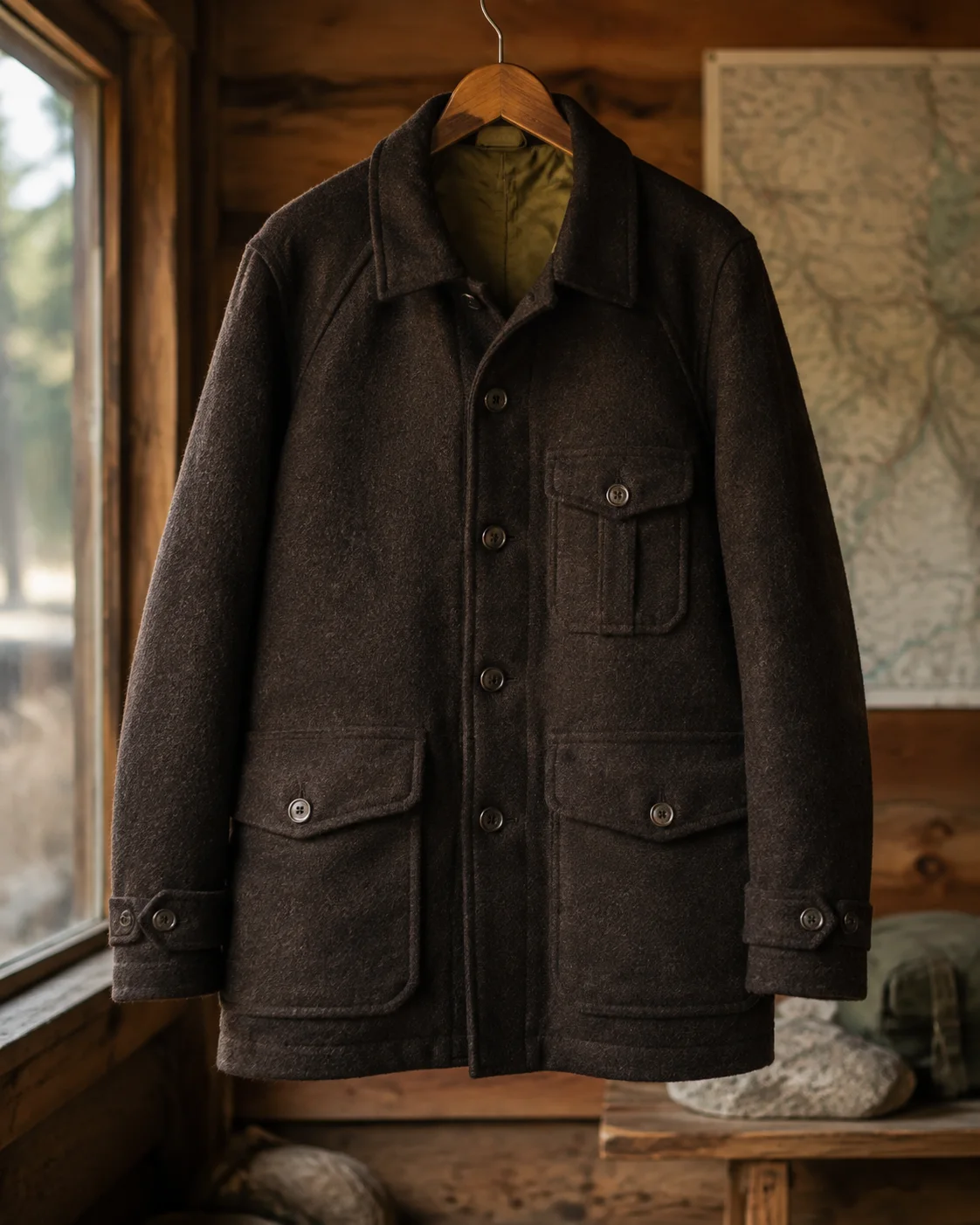 Hakuba Wool เสื้อโค้ทขนสัตว์